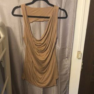 BCBG scoop neck, open back tank